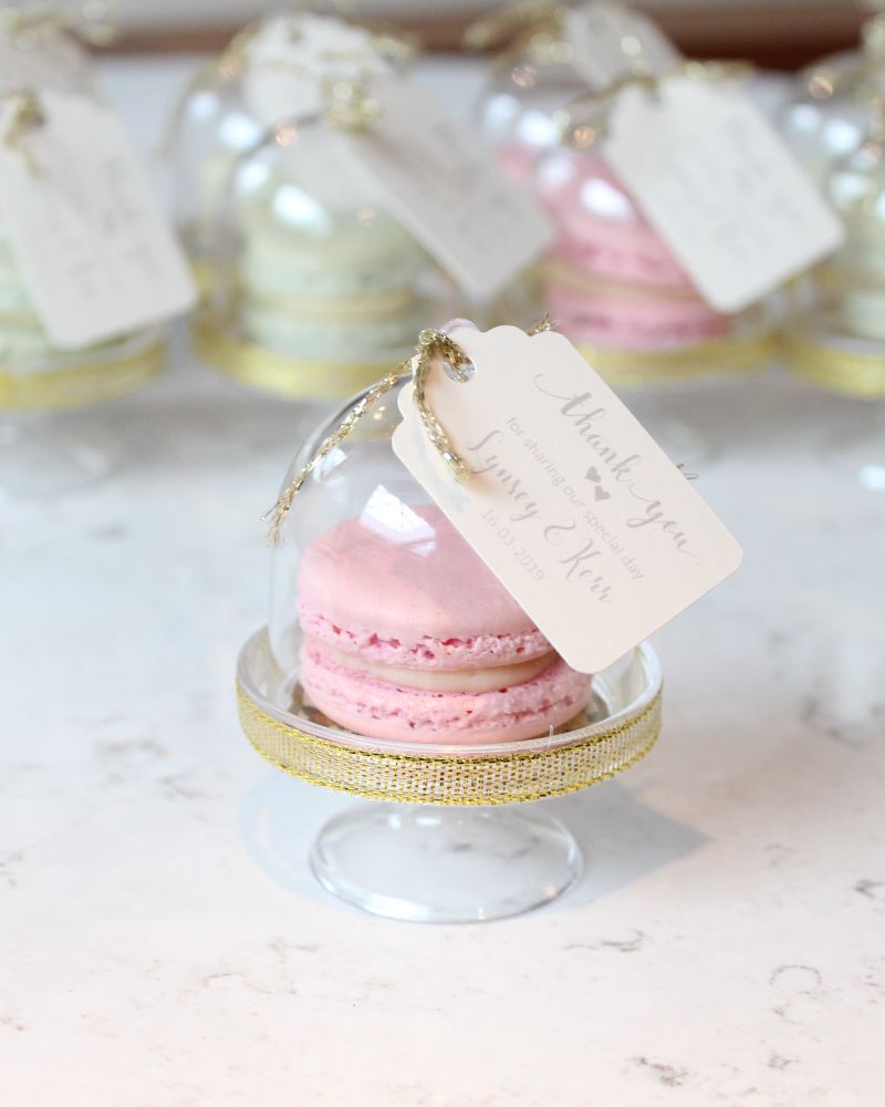 an individually wrapped macaron