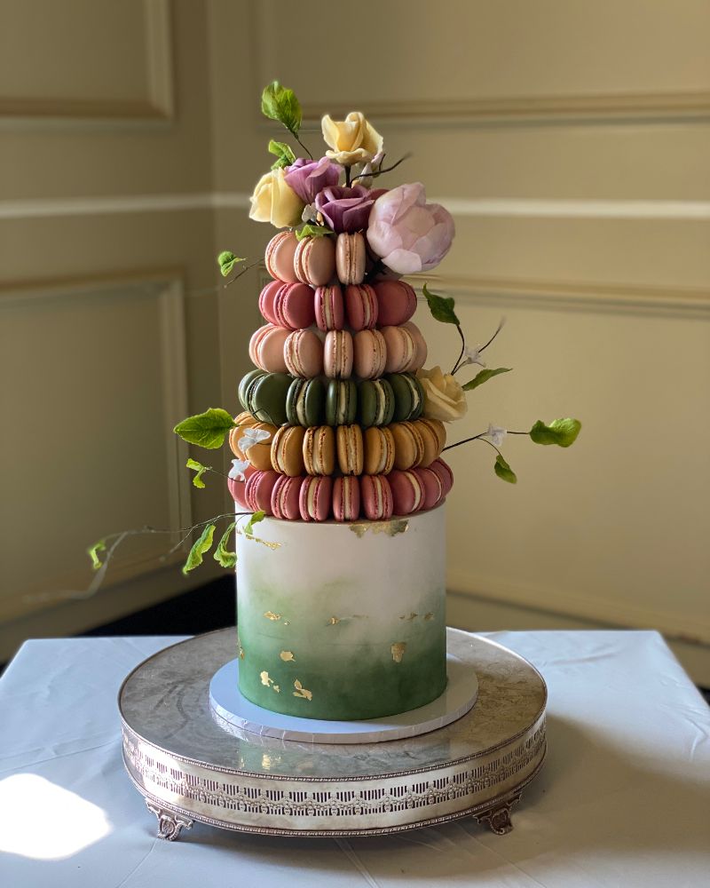 a macaron cake